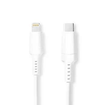 Nedis 1m USB-C Lightning laidas iPad, iPhone, iPod, baltas