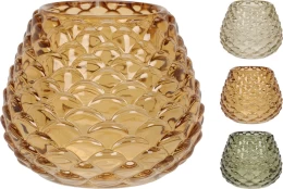 Stiklinė žvakidė, 3 rūšys, 9 cm kaina