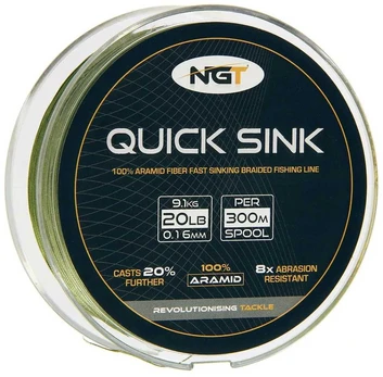 Pintas valas NGT Moss Gree Quick Sink Braid 300m