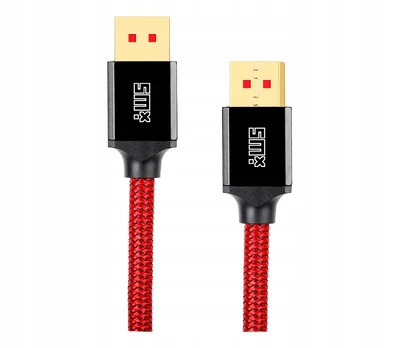 SMX DisplayPort 1.4 kabelis, 3 m, 8K, raudonas