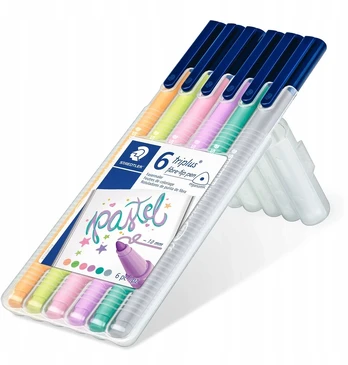 Staedtler Triplus pasteliniai flomasteriai, 6 spalvų