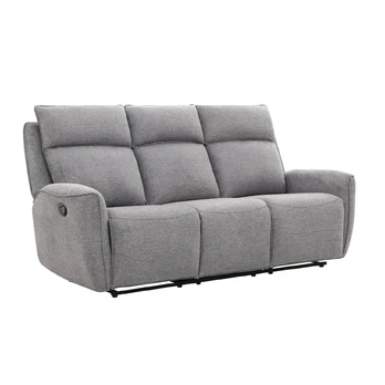 Recliner sofa MAREN 3-seater with manual mechanism, grey