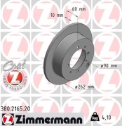 Stabdžių diskas ZIMMERMANN 380.2165.20 kaina