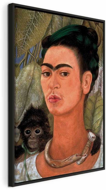 Artgeist Paveikslas - Frida Kahlo – Self-Portrait with Monkey