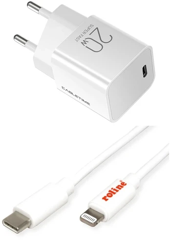 Mercodan Opladers?t 20W, m. Lightning USB kabelis, 1,0m, MFi