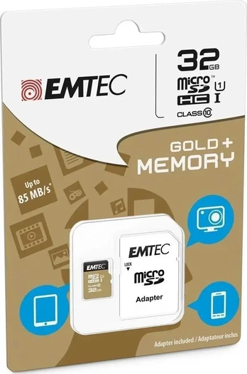 "CARD Emtec m32GB UHS-I U1 EliteGold + Adapter"
