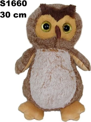 Minkšta pliušinė pelėda 30 cm