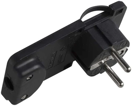 MicroConnect Schuko Angled Power Plug Juodas, Form : Flat