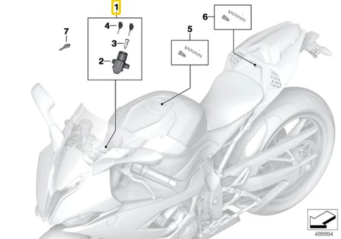 Bmw S 1000 Rr Uniform Locking System Originalus 51258406089