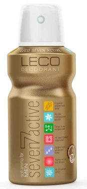 Vyriškas dezodorantas LECO Seven Active Gold, 150 ml