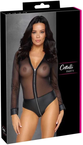 Cottelli party Body long-sleeve L glaustinukė