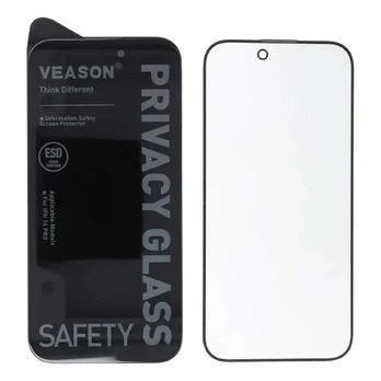 6D Pro Veason Privacy Glass - for Iphone 13 Pro / 14 juodas