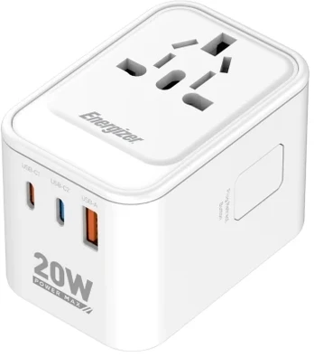 Energizer 20 W dvigubas USB-C ir USB-A kelioninis įkroviklis