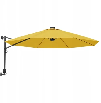 Sieninis sodo skėtis su Led, geltonas, 290 cm