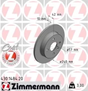 Stabdžių diskas ZIMMERMANN 430.1484.20 kaina