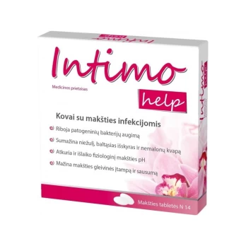 INTIMOHELP makšties tabletės, 14 tab.