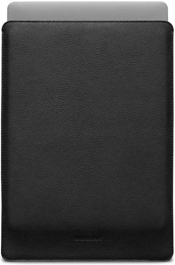 Woolnut Leather Sleeve -suojatasku 15" MacBook Air, musta
