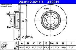 ATE 24.0112-0211.1 Brake Disc