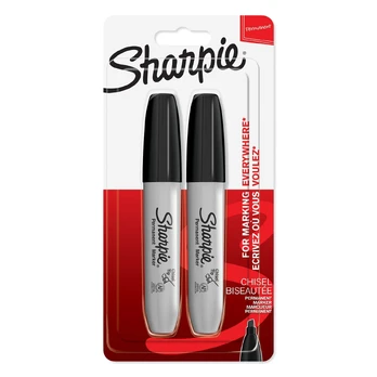 Sharpie Chisel Popisovač 1.5-4.5mm 2ks Černý
