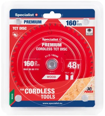 SPECIALIST+ pjovimo diskas Cordless 160x48Tx20mm