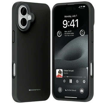 Dėklas Mercury Case Pure MagSafe Silicone iPhone 16 Plus 6.7" juodas