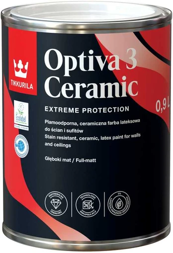 Tikkurila Krāsa optiva ceramic sm3 bc 0.9l