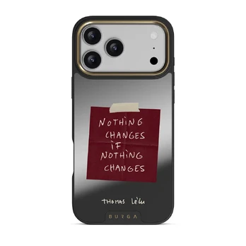 Nothing Changes - iPhone 17 Pro Max Case, Elite Mirror Dark (MagSafe) / Gold