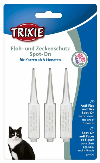 Bio lašai katėms : Trixie Spot:On apsauga nuo blusų ir erkių katėms, 3 × 1 ml