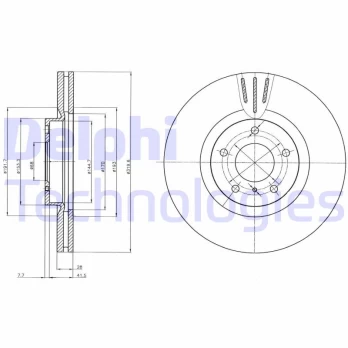 Stabdžių diskas DELPHI BG4107