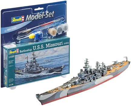 Model Set Battleship U.S.S. - PLASTIKINIS modeliavimo rinkinys