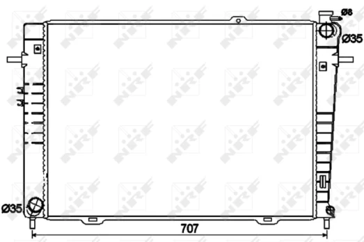 Variklio radiatorius NRF NRF 53497