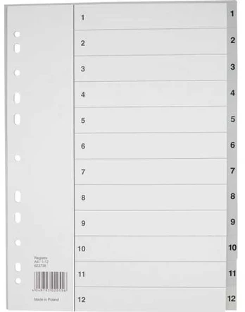 Bantex Plastikinis registratorius pilkas No Name PP A4 1-12