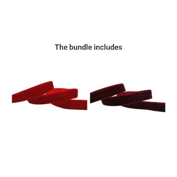 Aksominė juostelė, Red*2 + Dark Red*2