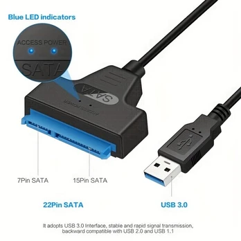 SATA į USB adapterio kabelis