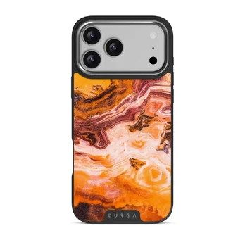 Pumpkin Spice - Orange iPhone 17 Pro Max Case, Elite Dark (MagSafe) / Silver