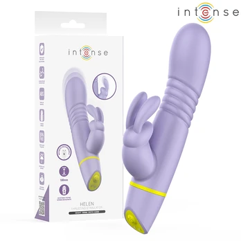 INTENSE Helen Rabbit System - Thrusting & Vibrating Device, Pink, 18cm