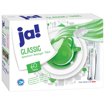 ja! Classic – Indaplovių plovimo tabletės, 60 vnt.