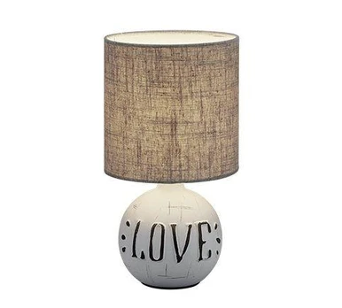 TRIO-Lighting Esna table lamp love E14 white/brown gaismeklis