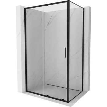 Dušo kabina Mexen Exo, stumdomos durys, 150 x 75 cm, transparent/black