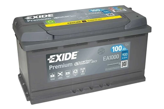 EXIDE Premium EA1000 100Ah 900A (EN) akumuliatorius