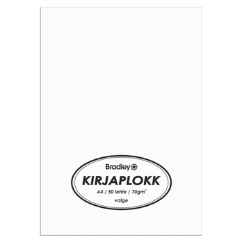 Popieriaus lapai Bradley Writing Pad, A4, 70 g/m², 50 vnt.