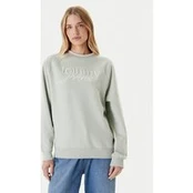 Tommy Jeans Džemperis Script DW0DW21196 Žalia Regular Fit