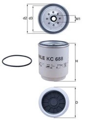 MAHLE KC688D Kuro filtras