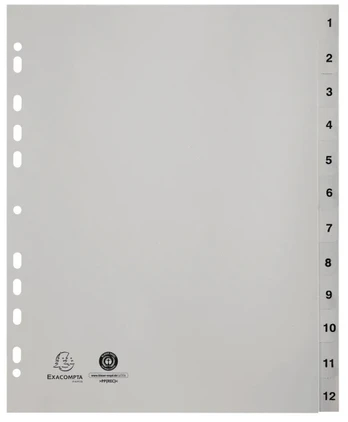 Exacompta 2912E, Pilka, Polipropilenas (PP), A4