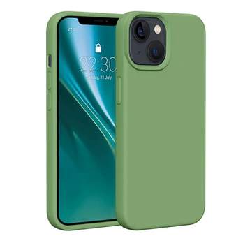 Dėklas Etteri Silicone case for iPhone 14 6,1' light žalias