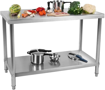 Gastronominis stalas su lentyna 120x70 cm