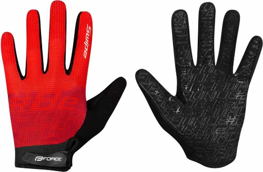 FORCE MTB SWIPE summer pirštinės, red dydis S