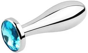 Analinis kaištis Sidabrinis Crystal Anal Plug, 22 mm