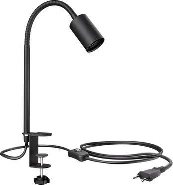 Led lempa su spaustuku, E27, juoda