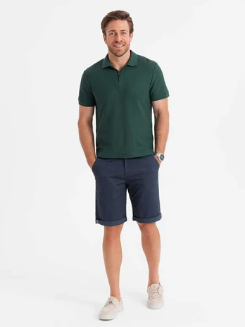 Blue shorts for men - navy mėlynas